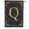 Quilted Royalty Monogram House Flag