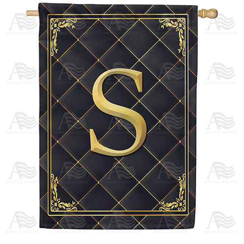 America Forever Quilted Royalty Monogram House Flag