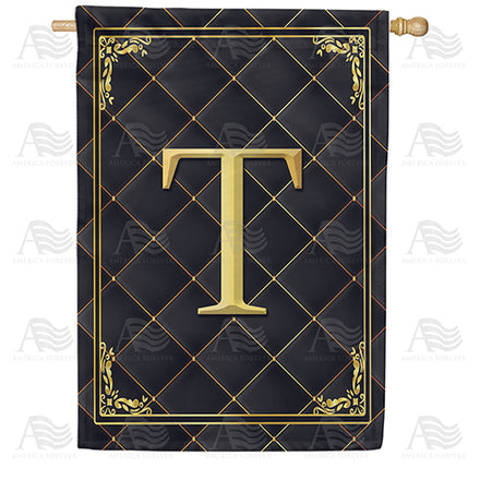 America Forever Quilted Royalty Monogram House Flag