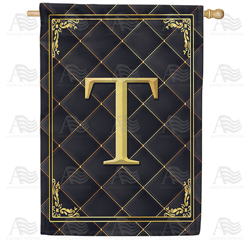 America Forever Quilted Royalty Monogram House Flag