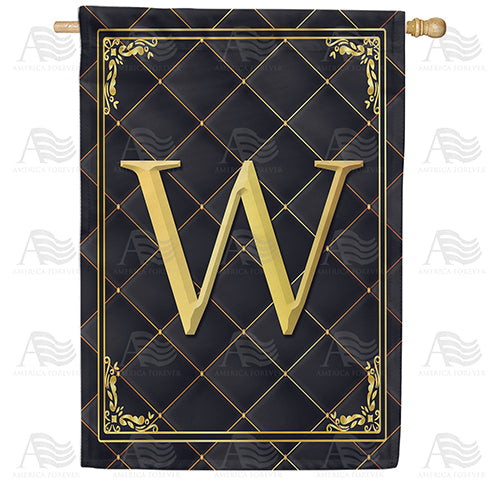 America Forever Quilted Royalty Monogram House Flag