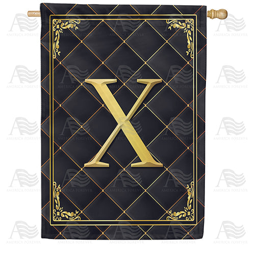 America Forever Quilted Royalty Monogram House Flag