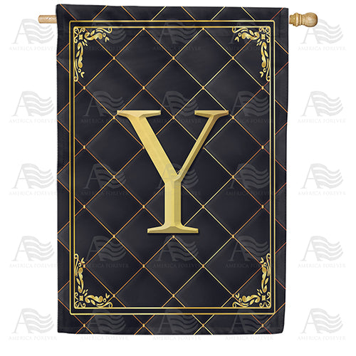 America Forever Quilted Royalty Monogram House Flag