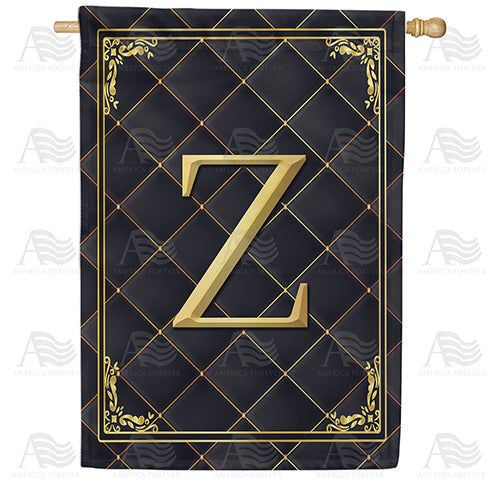 America Forever Quilted Royalty Monogram House Flag