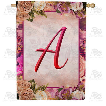 America Forever Rosie Pink Monogram House Flag