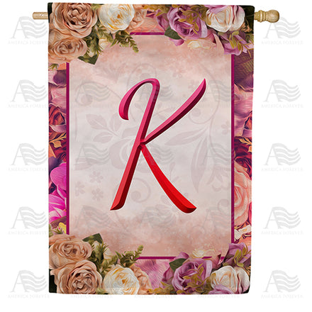 America Forever Rosie Pink Monogram House Flag