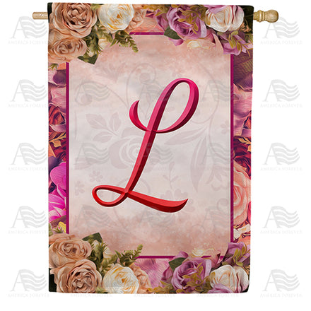 America Forever Rosie Pink Monogram House Flag