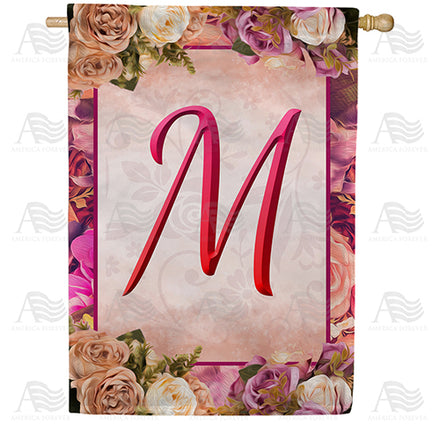 America Forever Rosie Pink Monogram House Flag