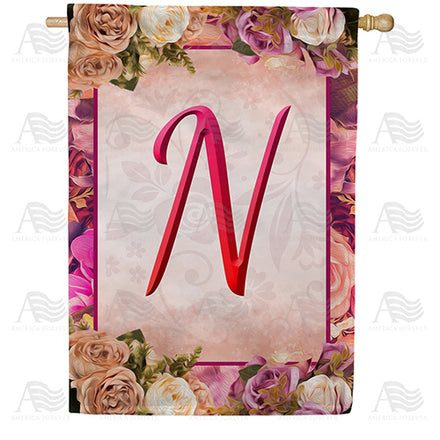 America Forever Rosie Pink Monogram House Flag