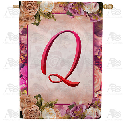 America Forever Rosie Pink Monogram House Flag