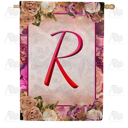 America Forever Rosie Pink Monogram House Flag