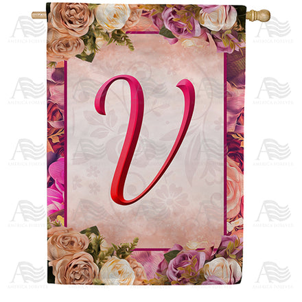 America Forever Rosie Pink Monogram House Flag