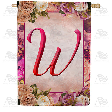 America Forever Rosie Pink Monogram House Flag