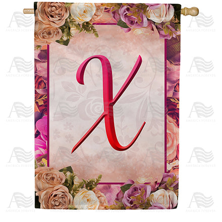 America Forever Rosie Pink Monogram House Flag