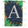 America Forever Fern On Slate Monogram House Flag