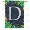 America Forever Fern On Slate Monogram House Flag
