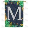 America Forever Fern On Slate Monogram House Flag