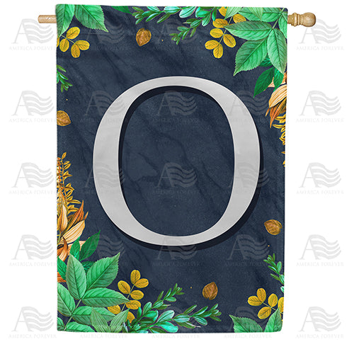 America Forever Fern On Slate Monogram House Flag