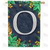America Forever Fern On Slate Monogram House Flag