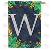 America Forever Fern On Slate Monogram House Flag