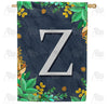 America Forever Fern On Slate Monogram House Flag