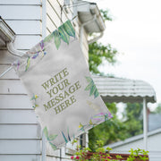 America Forever Personalized Simply Leaves Message House Flag