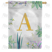 America Forever Simply Golden Monogram House Flag