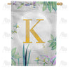 America Forever Simply Golden Monogram House Flag