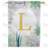 America Forever Simply Golden Monogram House Flag