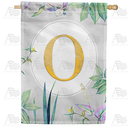America Forever Simply Golden Monogram House Flag