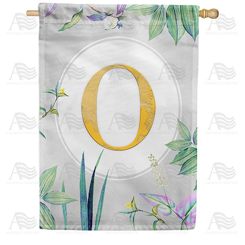 America Forever Simply Golden Monogram House Flag