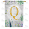 America Forever Simply Golden Monogram House Flag
