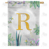 America Forever Simply Golden Monogram House Flag
