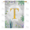 America Forever Simply Golden Monogram House Flag