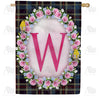 Burst Of Pink Monogram House Flag