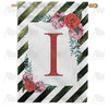 America Forever White Lattice Monogram House Flag
