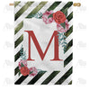 America Forever White Lattice Monogram House Flag