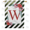 America Forever White Lattice Monogram House Flag