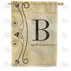 America Forever Fancy Scroll Monogram House Flag