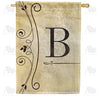 Fancy Scroll Monogram House Flag