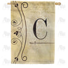 America Forever Fancy Scroll Monogram House Flag
