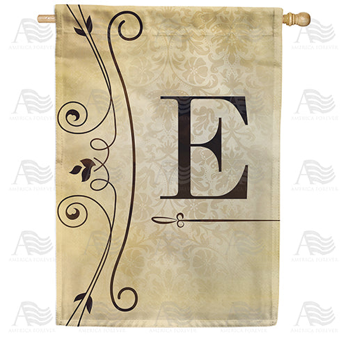 America Forever Fancy Scroll Monogram House Flag