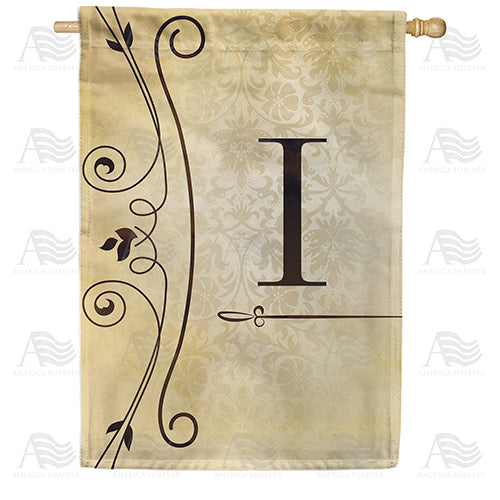 America Forever Fancy Scroll Monogram House Flag