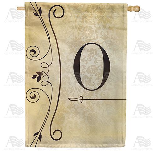 America Forever Fancy Scroll Monogram House Flag