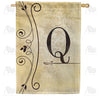 America Forever Fancy Scroll Monogram House Flag