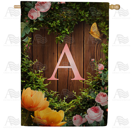 America Forever House Light Monogram House Flag