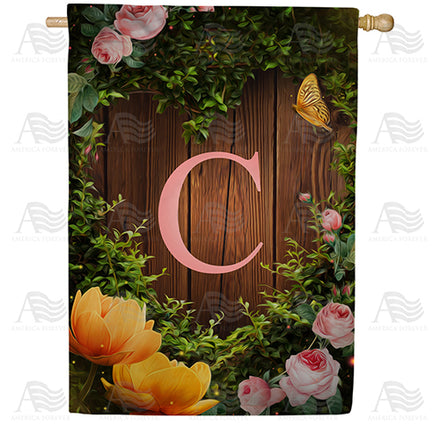 America Forever House Light Monogram House Flag