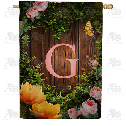 America Forever House Light Monogram House Flag