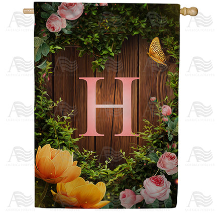 America Forever House Light Monogram House Flag