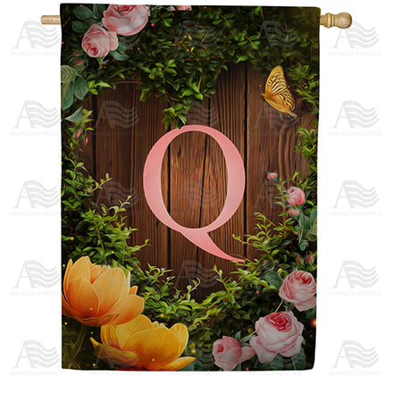 America Forever House Light Monogram House Flag